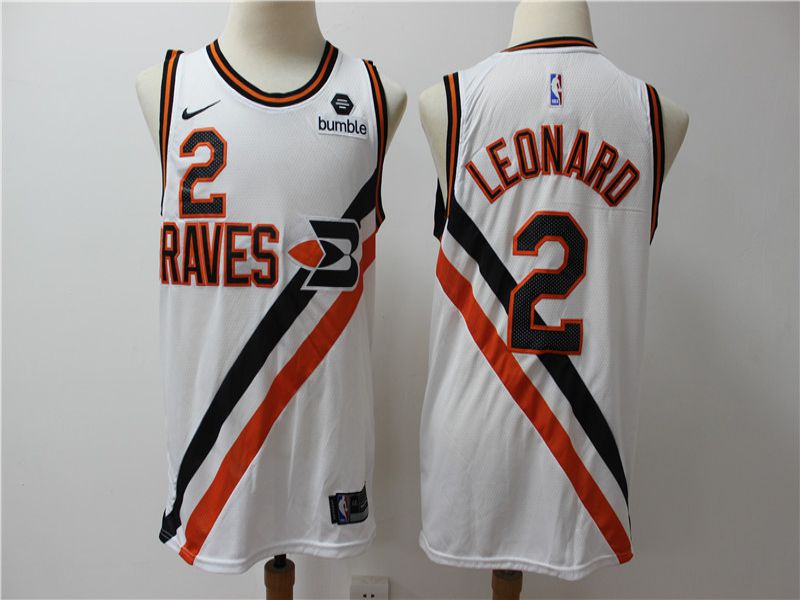 Men Los Angeles Clippers #2 Leonard white City Edition Game Nike NBA Jerseys